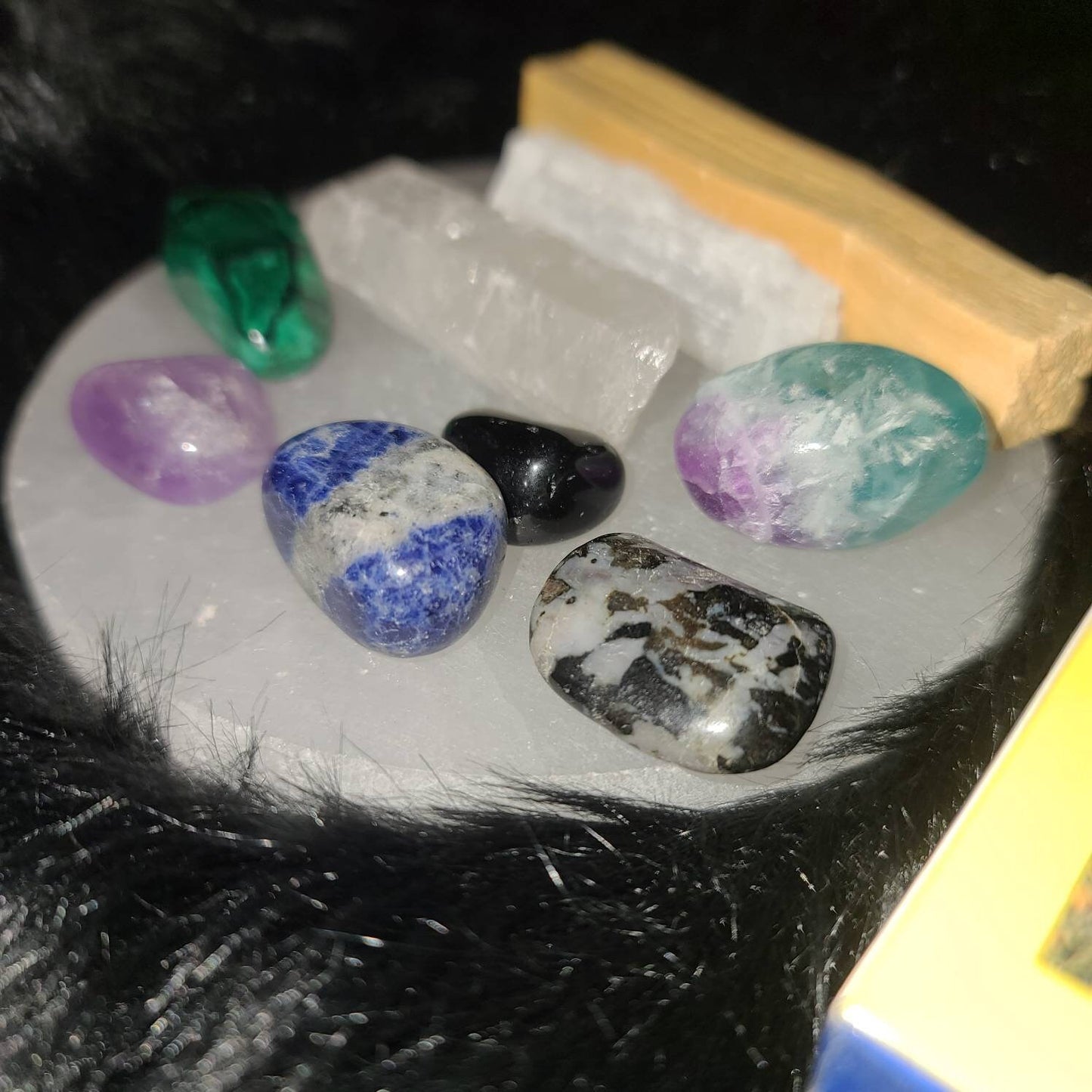 Divination Tarot Set - Rider Waite Deck, Crystals kit, beginner tarot, third eye, amethyst, quartz, malachite, healing, higher self