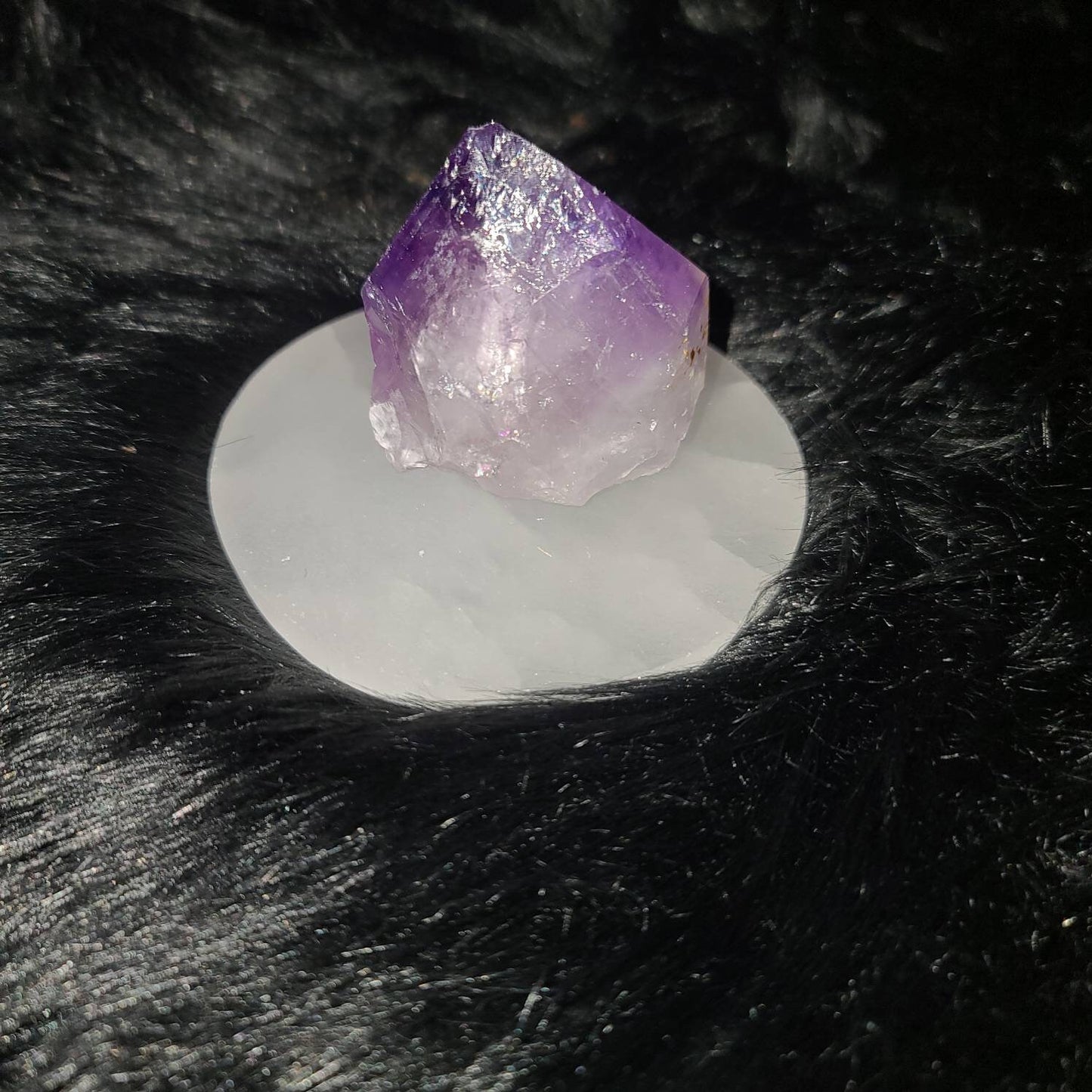 Selenite Satin Spar Crystal Charging Plate round