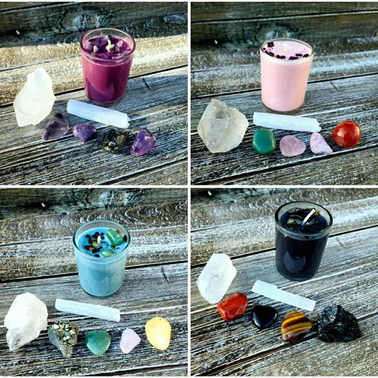Messy Awakening Intention Candle and Crystals Set