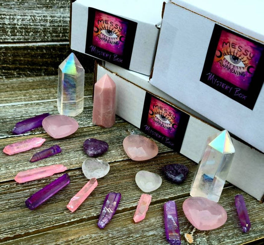 Crystal Healing Mystey Box Metaphysical, Energy Healing,Love, Clarity, Strength, Anxiety, Random Pick, Gift, Reiki, Intention Set