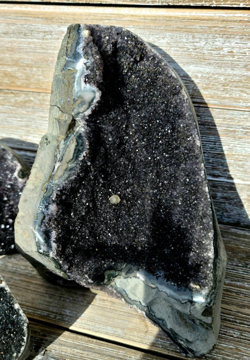 Black Amethyst Druzy Cluster - Crystal, Third Eye, Calming, Intuition, Reiki, healing, self love, peace, Protection