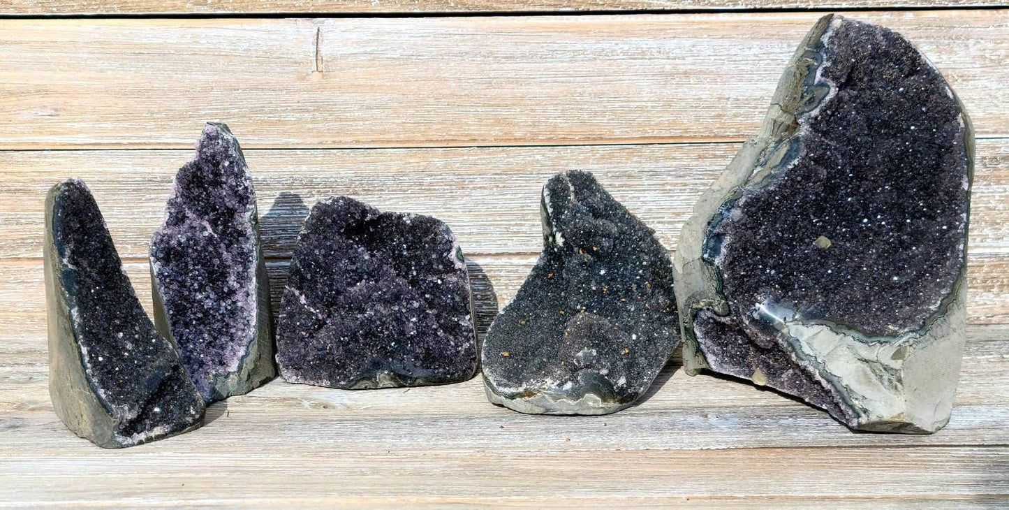 Black Amethyst Druzy Cluster - Crystal, Third Eye, Calming, Intuition, Reiki, healing, self love, peace, Protection