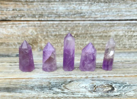 1 Small Amethyst Tower- Crystal Point, Intuition,  Peace Calming, Purple,  Reiki