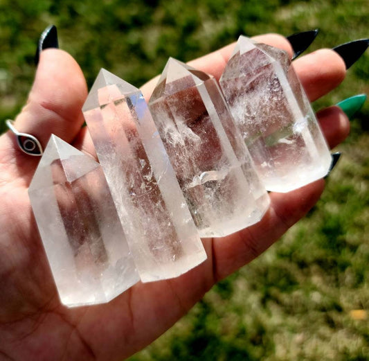 Clear Quartz crystal healing tower, balance, master healer, harmony,  stone amplifier,  intuition,  love,