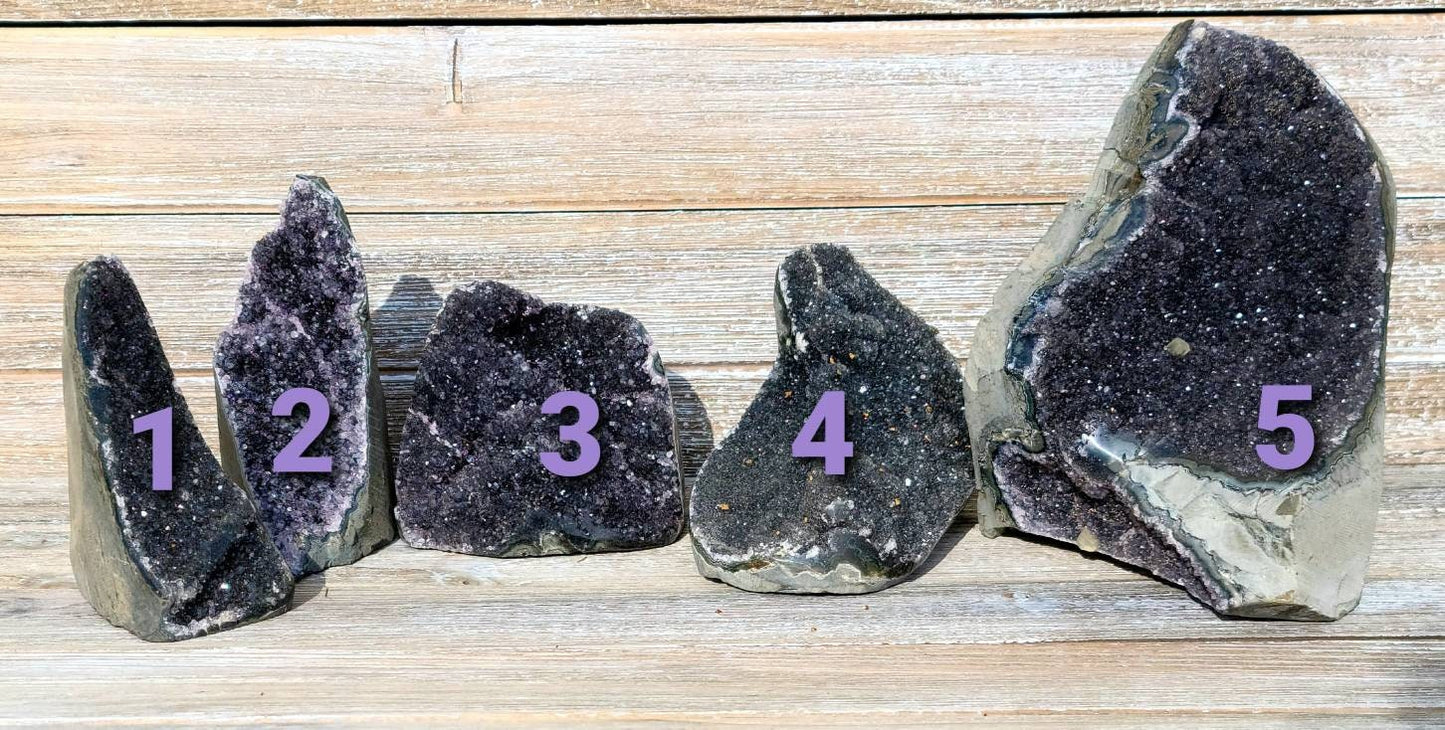 Black Amethyst Druzy Cluster - Crystal, Third Eye, Calming, Intuition, Reiki, healing, self love, peace, Protection