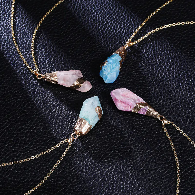 Handmade Crystal Stone Pendant Necklace