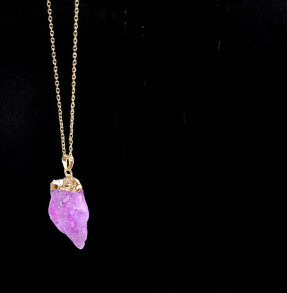 Handmade Crystal Stone Pendant Necklace