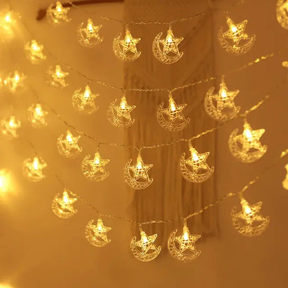 LED Star Moon String Lights