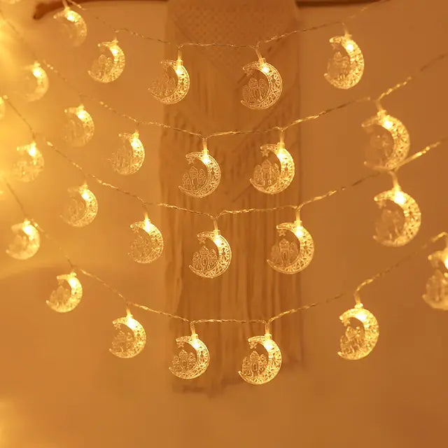 LED Star Moon String Lights