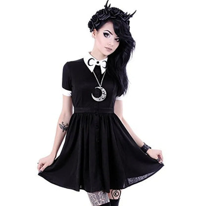 Lolita Goth Moon Short Sleeve Dress Alt Fashion