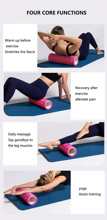 Foam Yoga Column Roller: Muscle Massage Roller Set