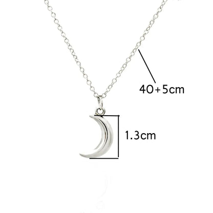 Dainty Moon Pendant Necklace