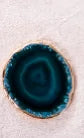 Blue Agate Slice Decorative Coaster