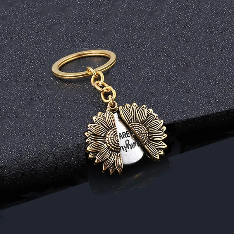 Sunflower Necklace Hidden Message Gift