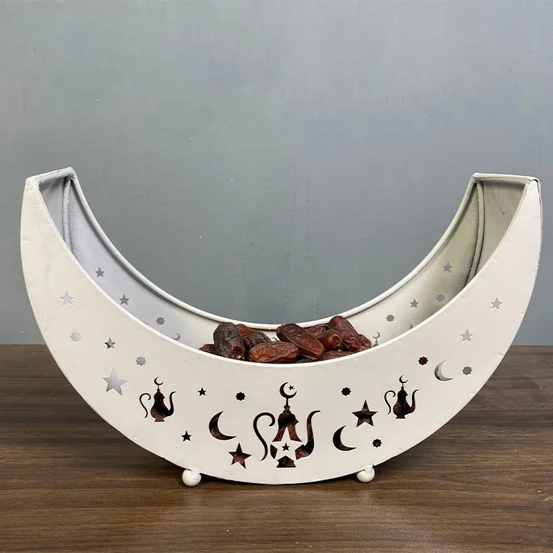 Wrought Iron Moon Star Home Planter Decoration Tray