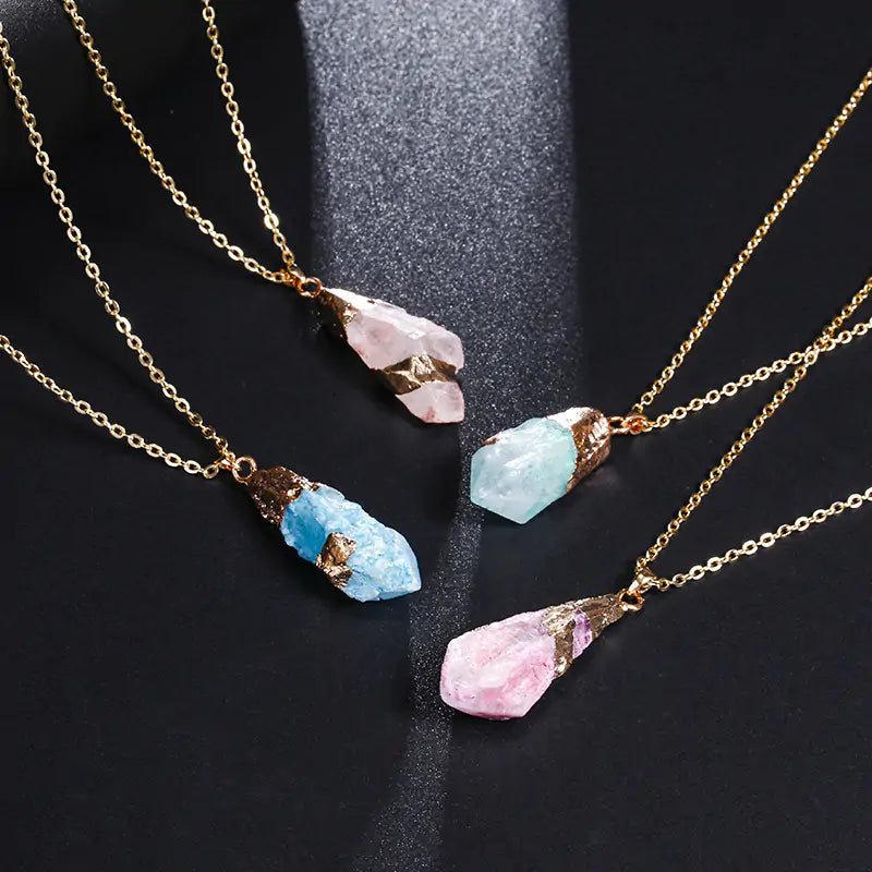 Handmade Crystal Stone Pendant Necklace