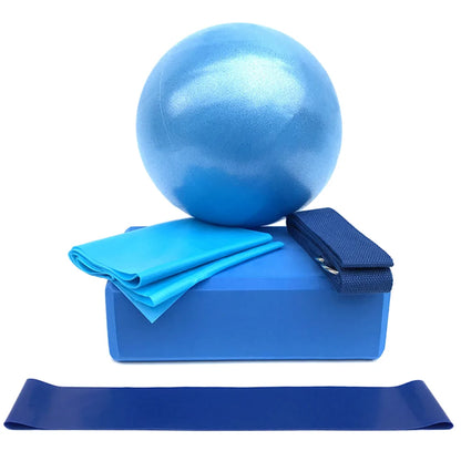 Yoga Ball, Mat, Band Towel - Yoga Accessories Set