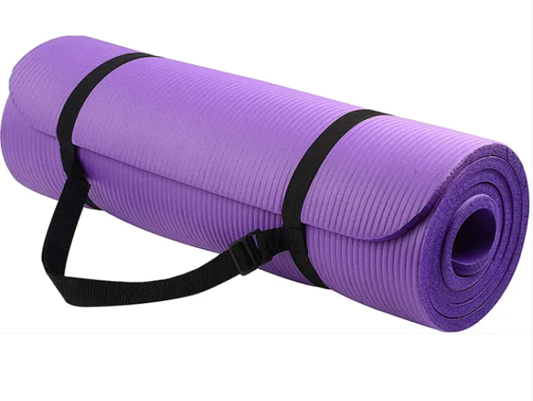 NBR Striped Yoga Mat With Handle