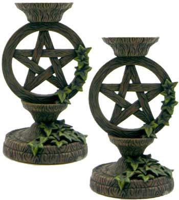 5 1/2" Pentagram Taper Holder (set Of 2)