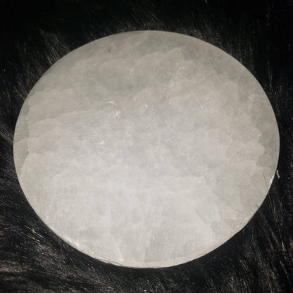 Selenite Crystal Charging Plate round