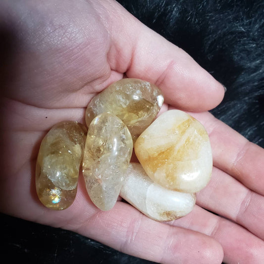 4 Citrine crystal Tumbles