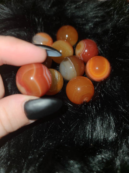 Carnelian mini Sphere crystal - sacral chakra stone, success, self trust, step into power, positivity,  creativity, strength, meridian ball