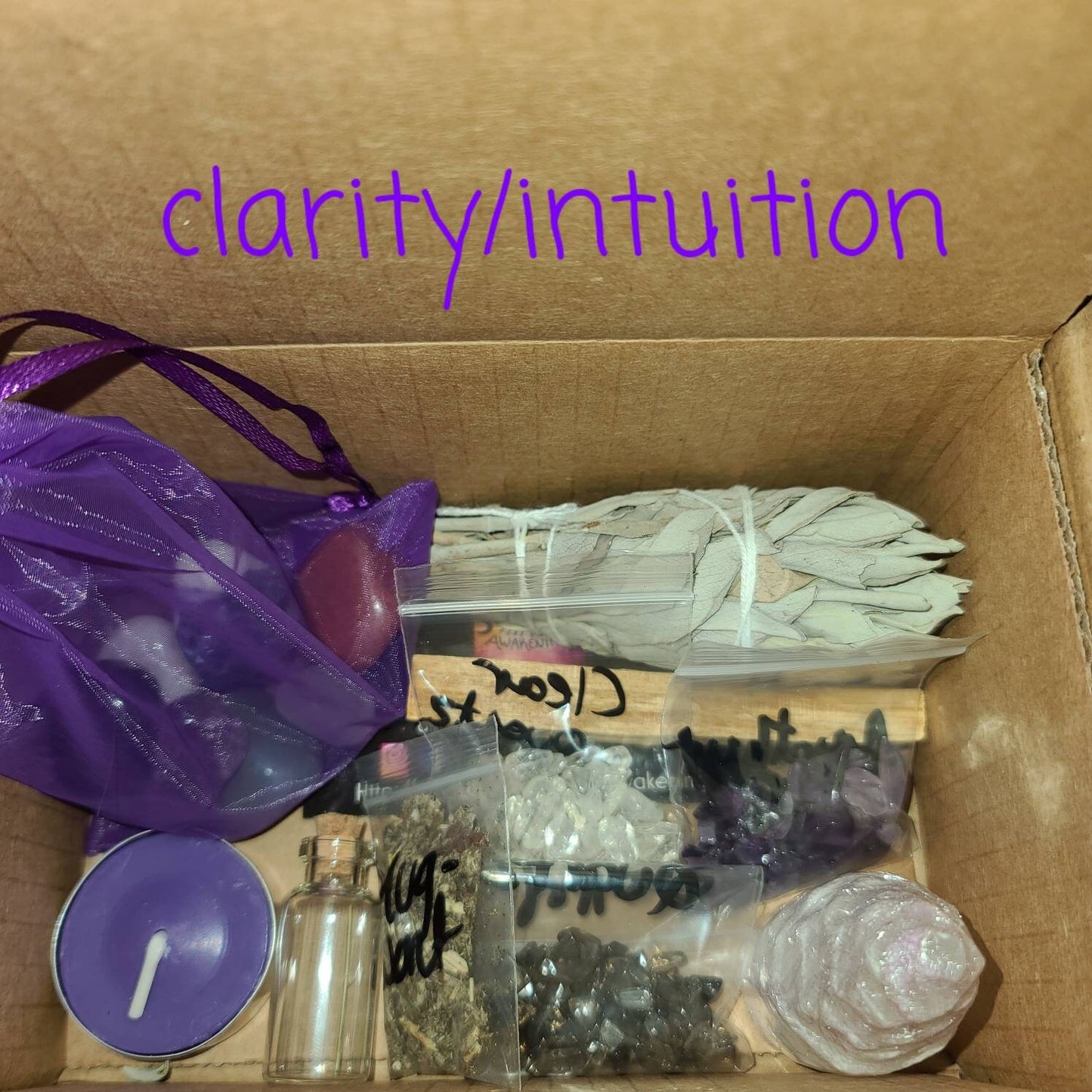 Baby Witch Spell Jar Mystery Box - witchy starter set, crystals,  herbs, candles, baby witch kit, spelljar, ritual, magic, manifestation