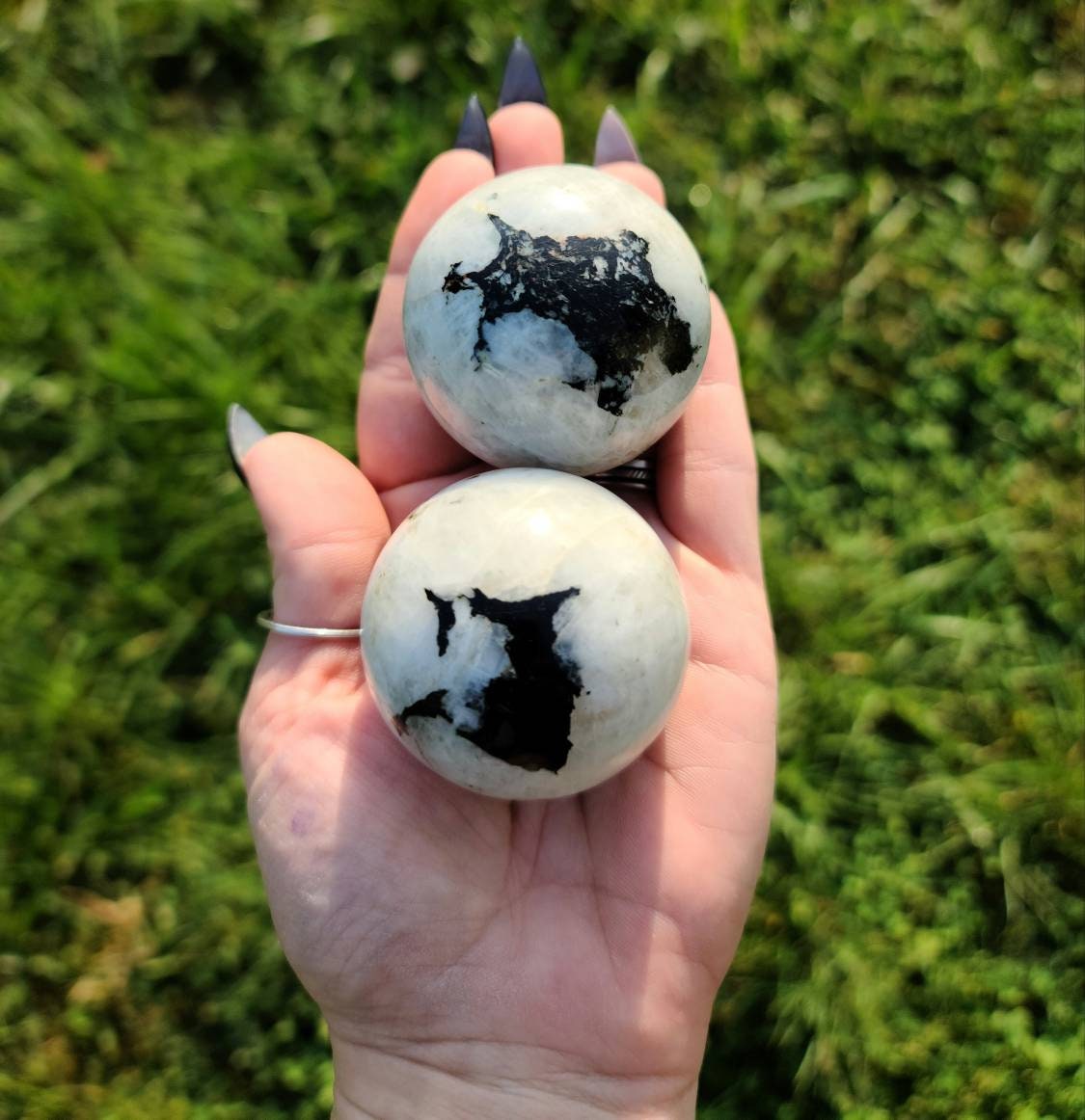 Rainbow Moonstone Sphere - Intuition,  Creativity,  Compassion,  Self Love, Reiki, Healing  Crystal