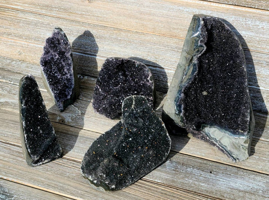 Black Amethyst Druzy Cluster - Crystal,  Third Eye, Calming,  Intuition,  Reiki, healing, self love,  peace, Protection