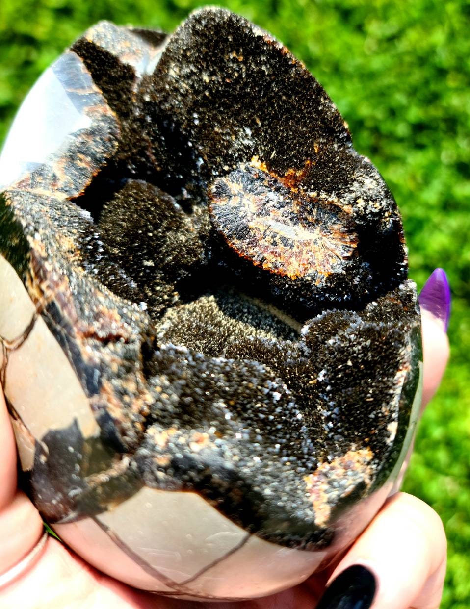 Large Septerian Egg crystal - dragon stone grounding,  confidence, Druzy, Geode, Cluster