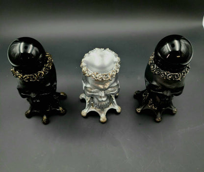 Skull Sphere Stand  - Altar Decor, Crystal, Roses, Orb Holder,  display, Witchy Altar Decor