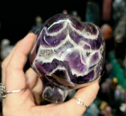 1 Amethyst & Labradorite Crystal Star Being Carving - Flashy, protection, Balance,  Intuition,  Guidance, Alien, Witchy Gift, Starseed