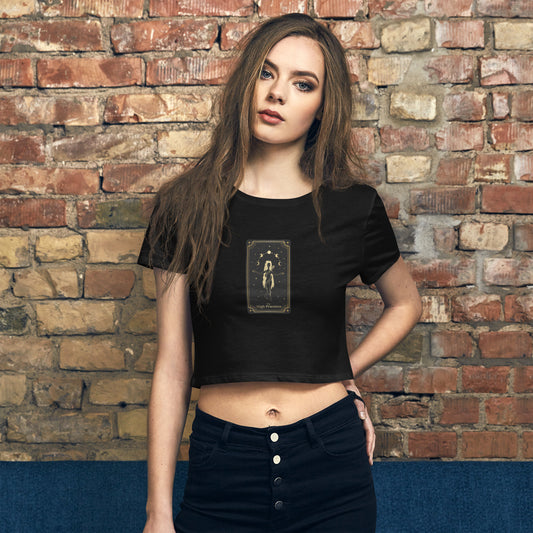 High Priestess Tarot Card Women’s Crop Top Tee Shirt